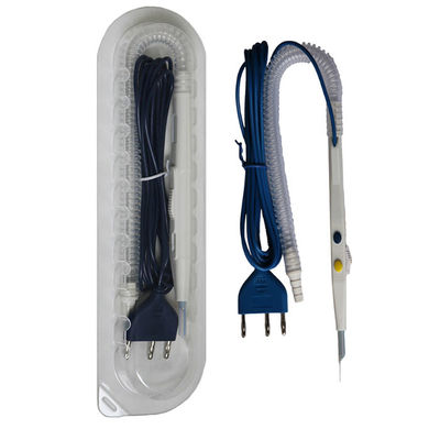 Acero inoxidable Electrosurgical de un solo uso lápiz de eje de tamaño 6 mm