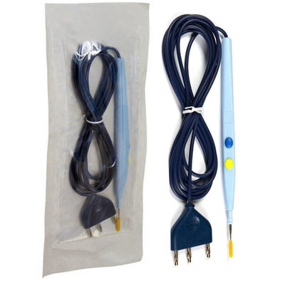 SFDA Lápiz electrocirúrgico desechable de acabado plateado Lápiz de cauterización desechable